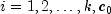 i = 1,2, ldots ,k,c_0