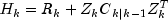 H_k  = R_k  + Z_k C_{left. k right|k - 1} 
  Z_k^T