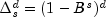 Delta_s^d=(1-B^s)^d