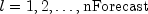 l=1,2,ldots,rm{nForecast}