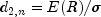 d_{2,n}=E(R)/sigma