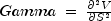 Gamma\;=\;\frac{\partial^2 V}{\partial S^2}