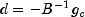 d = -B^{-1} g_c