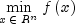 mathop {min }limits_{x; in ;R^n }
  fleft( x right)