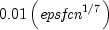 0.01left( mbox{it epsfcn}^{1/7}right)