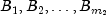 B_1, B_2, ldots, B_{m_2}