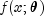 f(x;theta)