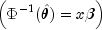 left(Phi^{-1}(hat{theta})=xbetaright
          )