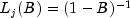 L_j(B)=(1-B)^{-1}