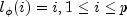 l_phi (i) = i, 1 le i le p