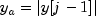 y_a  = left| {y[j - 1]} right|