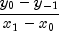 frac{y_0-y_{-1}}{x_1-x_0}