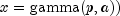 x ={rm gamma} (p, a))