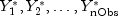 Y_1^ast,Y_2^ast,ldots,Y_{text{nObs}}^ast