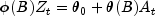 phi (B)Z_t=theta_0+theta(B)A_t