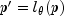 p' = l_theta (p)