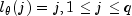 l_theta (j) = j, 1 le j le q