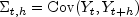 Sigma_{t,h}=text{Cov}(Y_t,Y_{t+h})