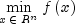 mathop {min }limits_{x; in ;R^n }
  fleft( x right)