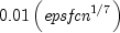 0.01left( mbox{it epsfcn}^{1/7}right)