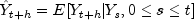 hat{Y}_{t+h} = E[Y_{t+h}|Y_s, 0 le s le t]