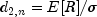 d_{2,n}=E[R]/sigma