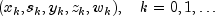 (x_k,s_k,y_k,z_k,w_k), quad
 k=0,1,ldots