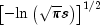{left[-textup{ln}left({sqrt{pi}}sright)right]}
 ^{1/2}