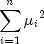 sumlimits_{i = 1}^n{mu_i}^2