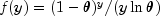 f(y)=(1
          -theta)^y/(ylntheta)