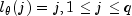 l_theta (j) = j, 1 leq j leq q