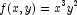 f(x,y) = x^3y^2