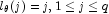 l_\theta (j) = j, 1 \le j \le q