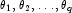 {\theta_1},{\theta_2},\ldots,{\theta_q}