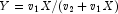 Y = v_1X/(v_2 + v_1X)