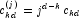 c_{kd}^{(j)} = j^{d-k} c_{kd}