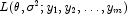 L(\theta, \sigma^2; y_1, y_2, \ldots, y_m)