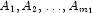 A_1, A_2, \ldots, A_{m_1}