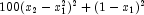 100(x_2 - x_1^2)^2 + (1-x_1)^2