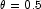 \theta=0.5