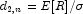 d_{2,n}=E[R]/\sigma