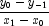  \frac{y_0-y_{-1}}{x_1-x_0} 