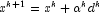 x^{k+1}= x^k +\alpha^kd^k