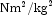 \rm {Nm^2/{\rm {kg}}^2}