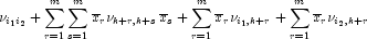 \nu_{i_{1}i_{2}}+\sum_{r=1}^{m}\sum_{s=1}^{m}
            \overline{x}_{r}\nu_{k+r, k+s}\overline{x}_{s}+\sum_{r=1}^{m}
            \overline{x}_{r}\nu_{i_{1}, k+r}+\sum_{r=1}^{m}\overline{x}_{r}
            \nu_{i_{2}, k+r}