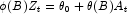 \phi (B)Z_t = \theta_0 + \theta(B)A_t