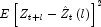 E\left[ {Z_{t + l}  - \hat Z_t \left( l 
            \right)} \right]^2