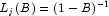 L_j(B)=(1-B)^{-1}