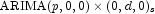 {\bf\text{ARIMA}}(p,0,0)
             \times(0,d,0)_s