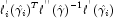 \ell_i^{'}(\hat{\gamma_i})^T\ell^{''}(\hat
            {\gamma})^{-1}\ell^{'}(\hat{\gamma_i})